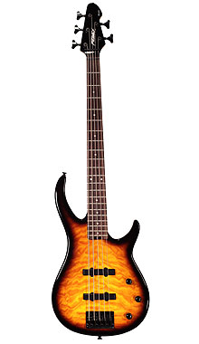 Peavey Peavey Millennium Quilt Top BXP Electric Bass Guitar, 5 String - Sunburst