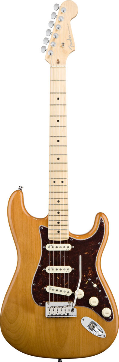 Fender Fender American Deluxe Stratocaster Electric Guitar, Maple - Amber