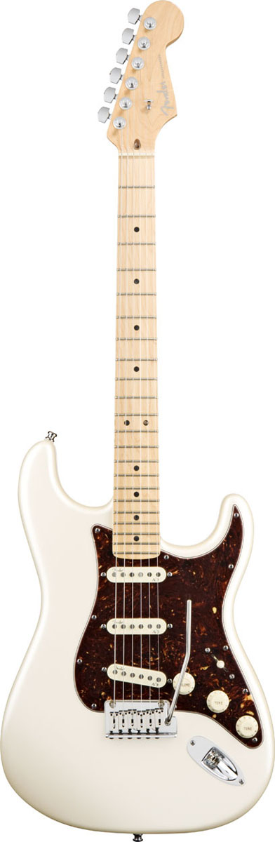 Fender Fender American Deluxe Stratocaster Electric Guitar, Maple - Olympic Pearl