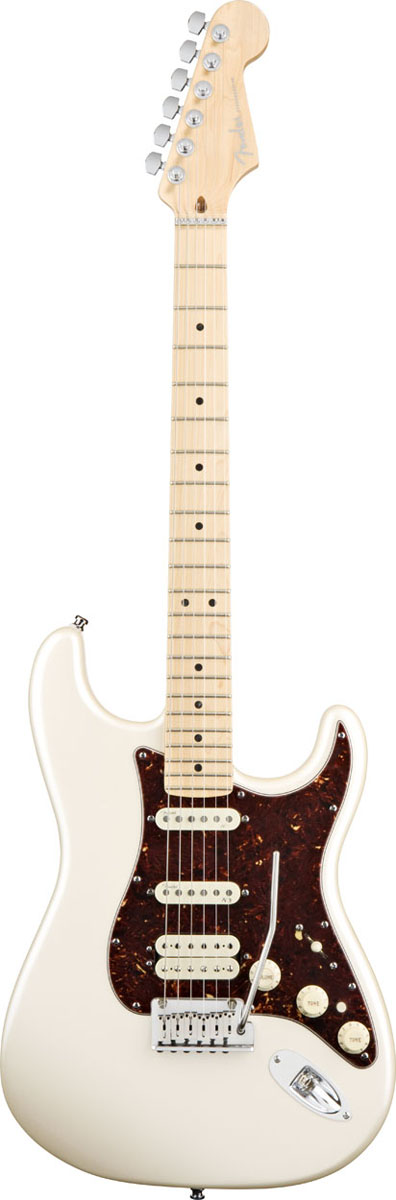 Fender Fender American Deluxe Stratocaster HSS Electric Guitar, Maple - Olympic Pearl