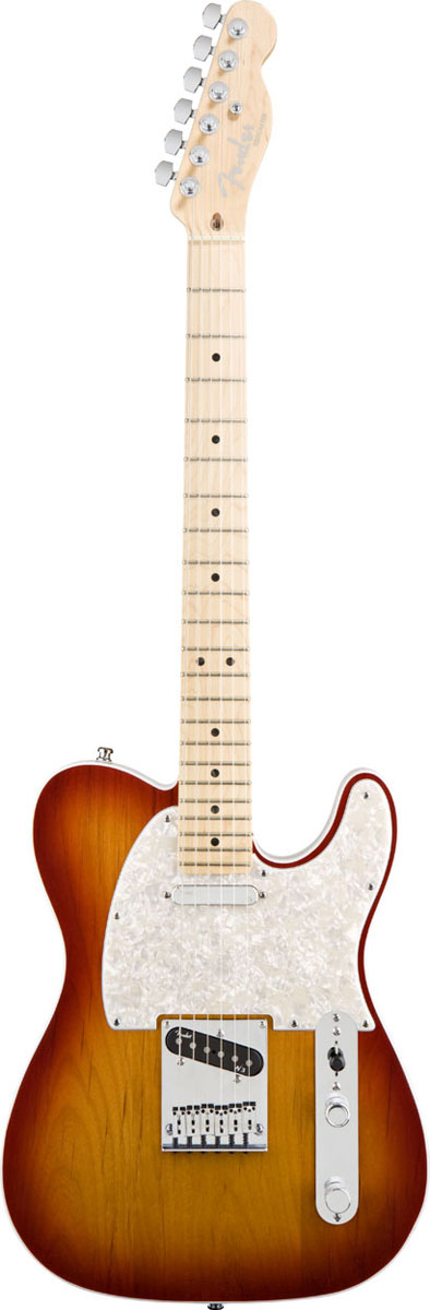 Fender Fender American Deluxe Telecaster Electric Guitar, Maple - Aged Cherry Burst