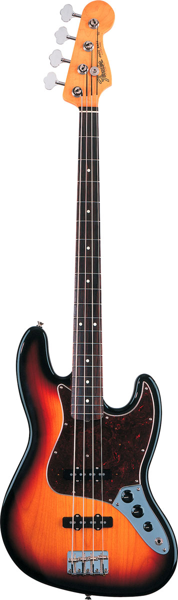 Fender Fender '60s Jazz Electric Bass, Rosewood Neck (w/ Gig Bag) - 3-Color Sunburst