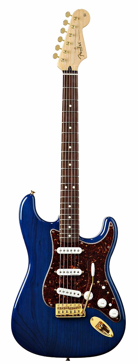 Fender Fender Deluxe Players Stratocaster Electric Guitar, Rosewood - Sapphire Blue Transparent