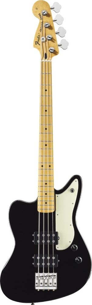 Fender Fender Pawn Shop Reverse Jaguar Electric Bass, with Gig Bag - Black