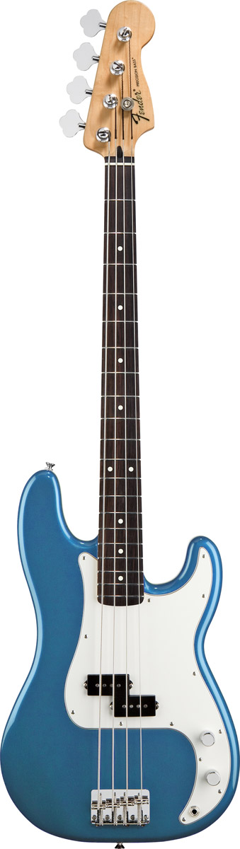 Fender Fender Standard Precision Electric Bass Guitar, Rosewood - Lake Placid Blue