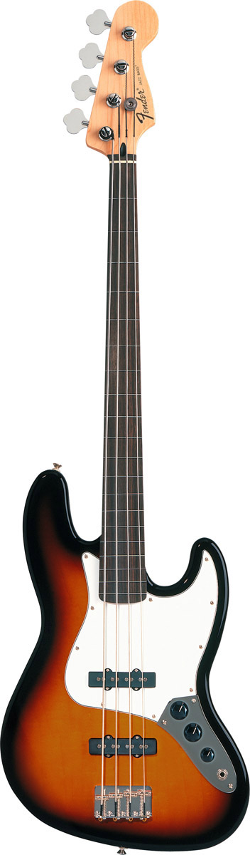Fender Fender Standard Fretless Jazz Electric Bass Guitar, Rosewood - Black