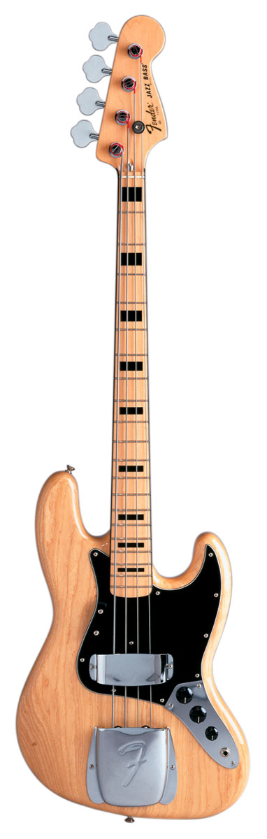 Fender Fender American Vintage '75 Jazz Electric Bass Guitar, Maple - Natural