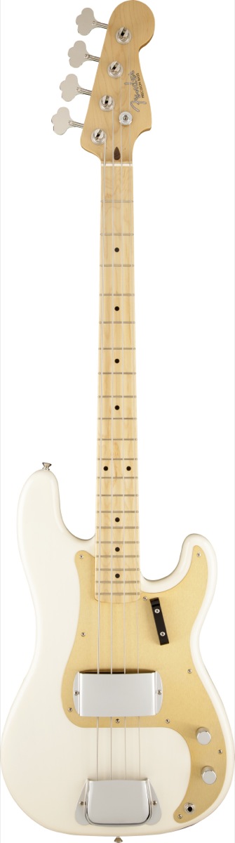 Fender Fender '58 American Vintage Precision Electric Bass, Maple Fingerboard with Case - White Blonde