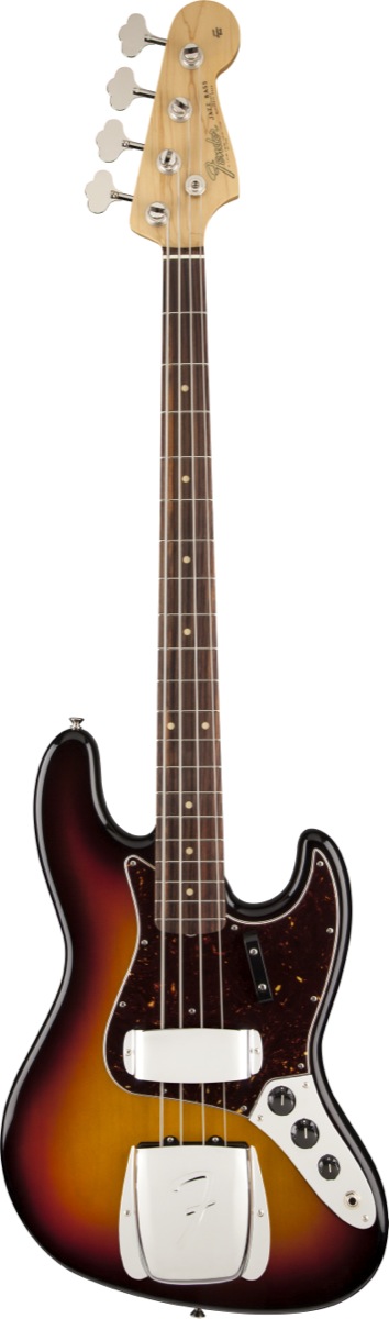 Fender Fender '64 American Vintage 64 Jazz Electric Bass, Rosewood Fingerboard with Case - 3-Color Sunburst