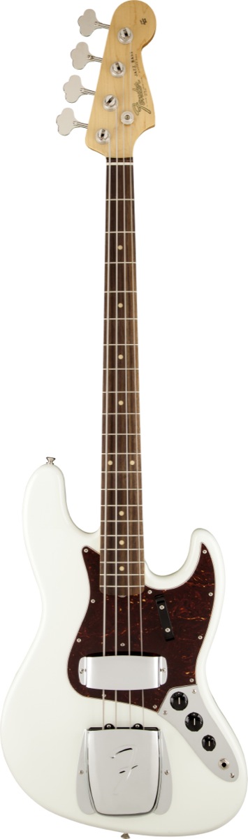 Fender Fender '64 American Vintage 64 Jazz Electric Bass, Rosewood Fingerboard with Case - Olympic White