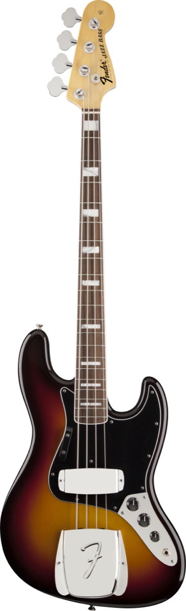 Fender Fender '74 American Vintage Jazz Electric Bass, Rosewood Fingerboard with Case - 3-Color Sunburst