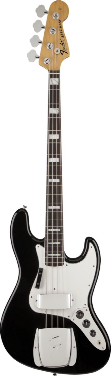 Fender Fender '74 American Vintage Jazz Electric Bass, Rosewood Fingerboard with Case - Black