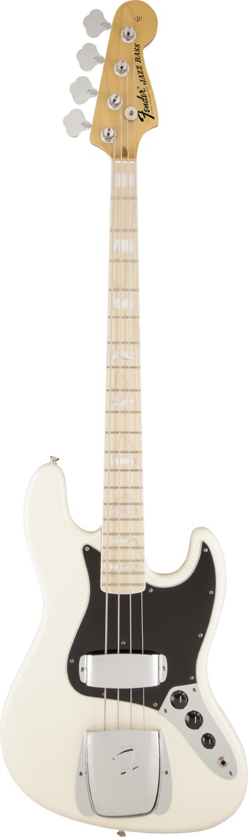 Fender Fender '74 American Vintage Jazz Electric Bass, Maple Fingerboard - Olympic White