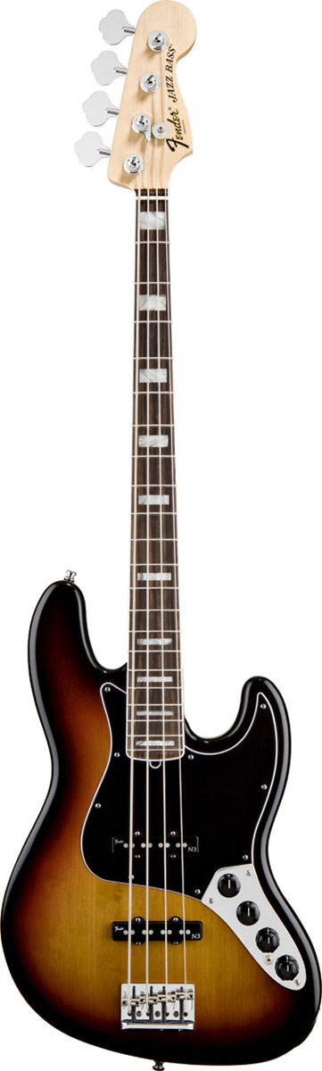 Fender Fender J-Bass American Deluxe Jazz Bass Guitar - Rosewood - 3-Color Sunburst