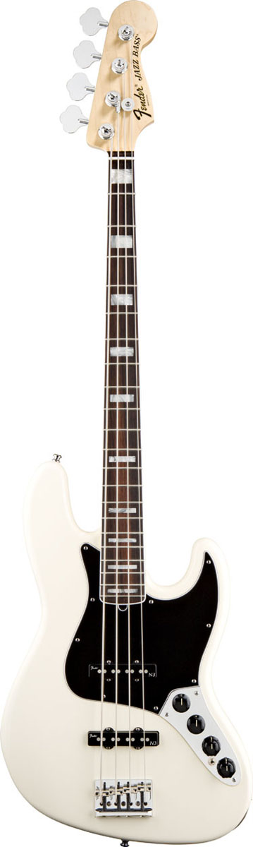 Fender Fender J-Bass American Deluxe Jazz Bass Guitar - Rosewood - Olympic White