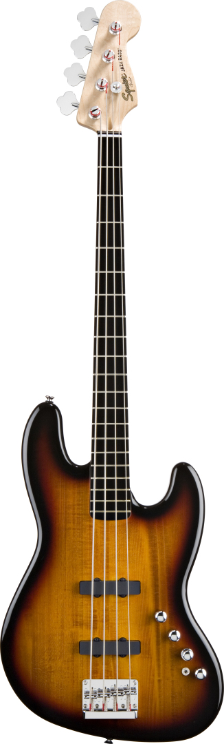 Squier Squier Active Jazz Electric Bass, Deluxe - 3-Color Sunburst