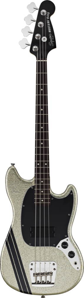 Squier Squier Mikey Way Mustang Electric Bass - Silver Sparkle