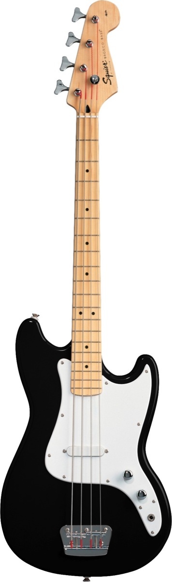 Squier Squier Bronco Electric Bass, Maple Fingerboard - Black