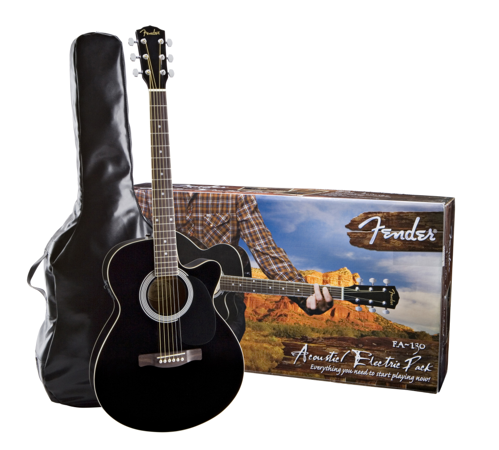 Fender Fender FA-130 Acoustic-Electric Guitar Package - Black