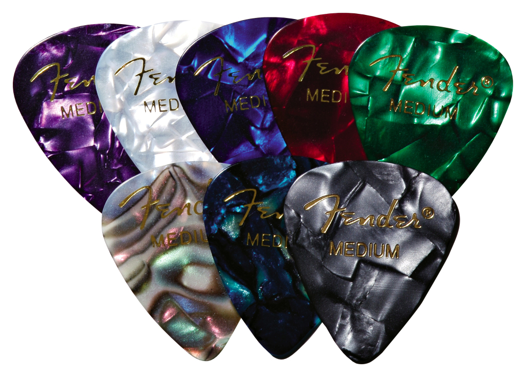 Fender Fender 351 Premium Celluloid Picks, Medium, 12 Pack - Abalone