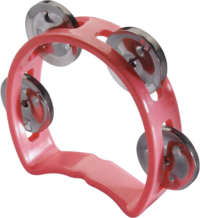 Stagg Stagg Mini Plastic Tambourine w Cutaway Handle - Red