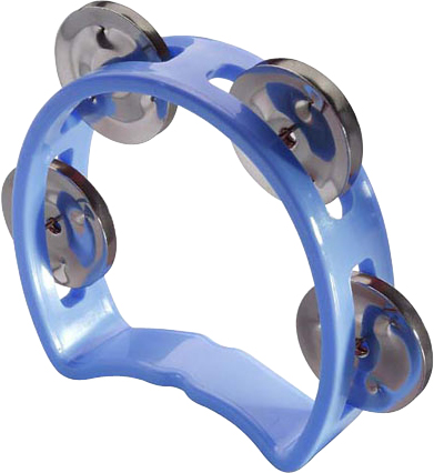 Stagg Stagg Mini Plastic Tambourine w Cutaway Handle - Blue