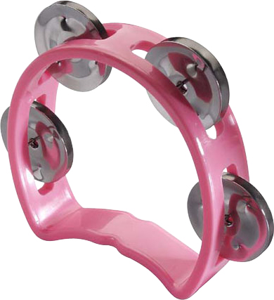 Stagg Stagg Mini Plastic Tambourine w Cutaway Handle - Pink