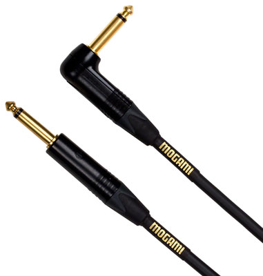 Mogami Mogami Gold Guitar/Instrument Cable (Right Angle Ends) (3 Foot)
