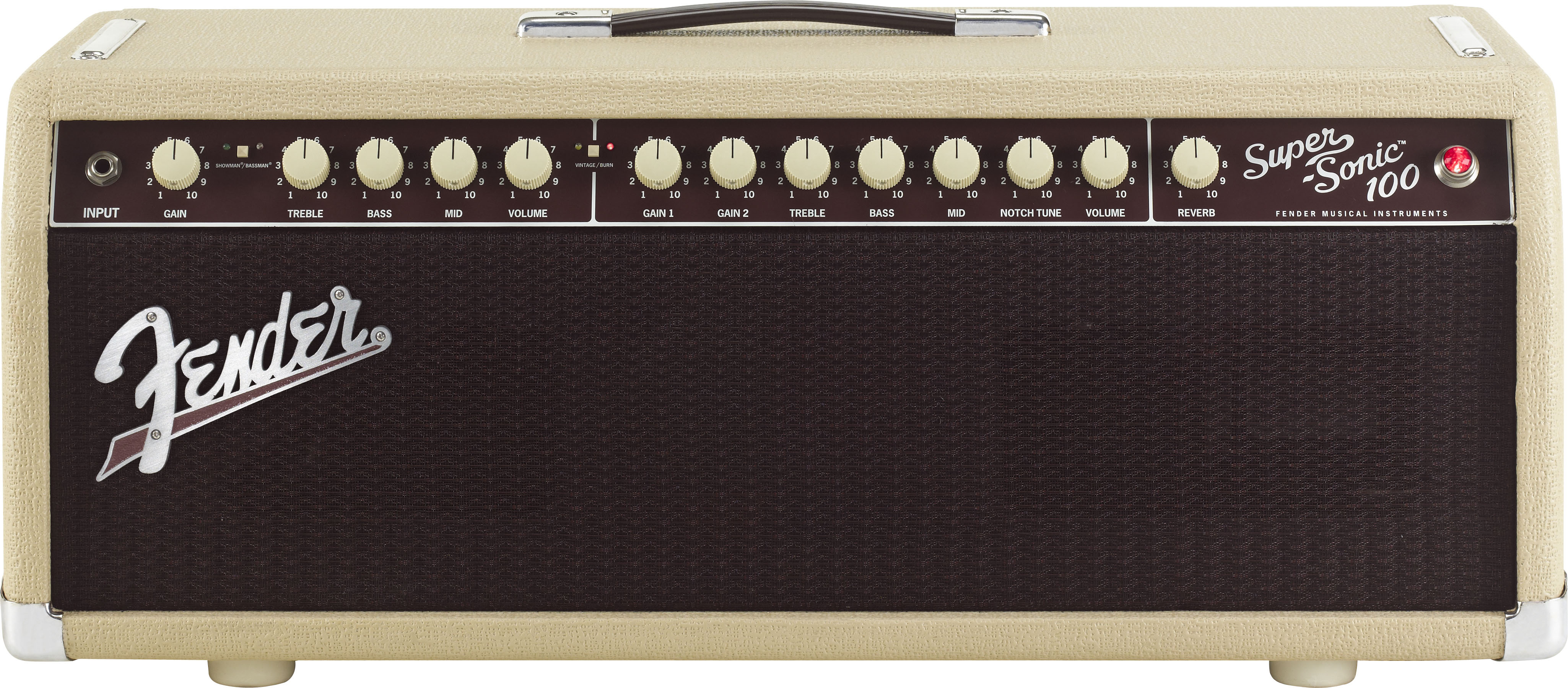 Fender Fender Super-Sonic 100 Guitar Amp Head, 100 W - Blonde/Oxblood