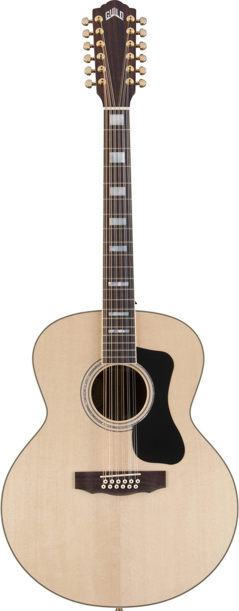 Guild Guild F-1512E Jumbo Acoustic-Electric Guitar, 12-String with Case - Natural