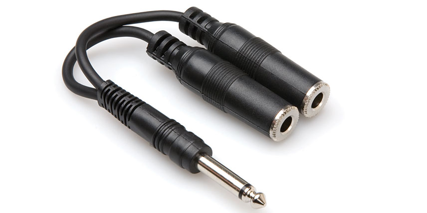 Hosa Hosa YPP-111 Audio Splitter Y-Cable, 1/4 Male to 2 1/4 Female (6 Inch)