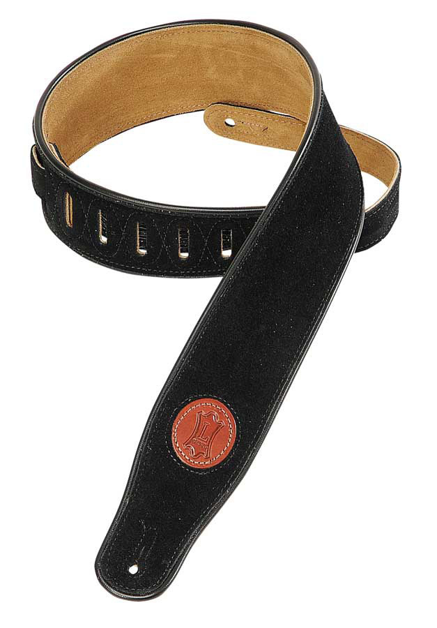 Levy's Levy's MSS3 Guitar Strap, Suede Leather - Black