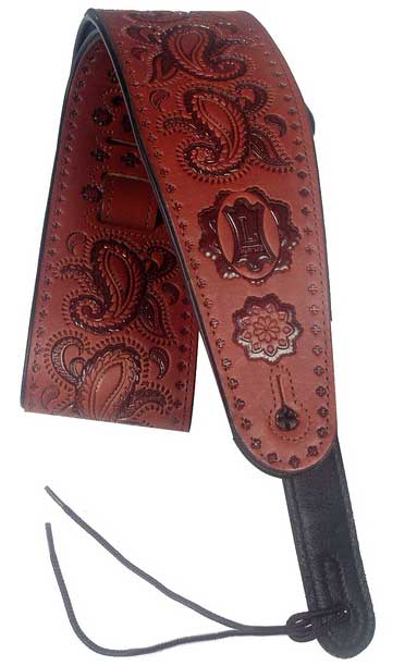 Levy's Levy's PM44T03 Guitar Strap, Leather - Paisley Pattern