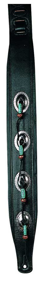 Levy's Levy's PM32SF Leather Guitar Strap w/Conchos - Black