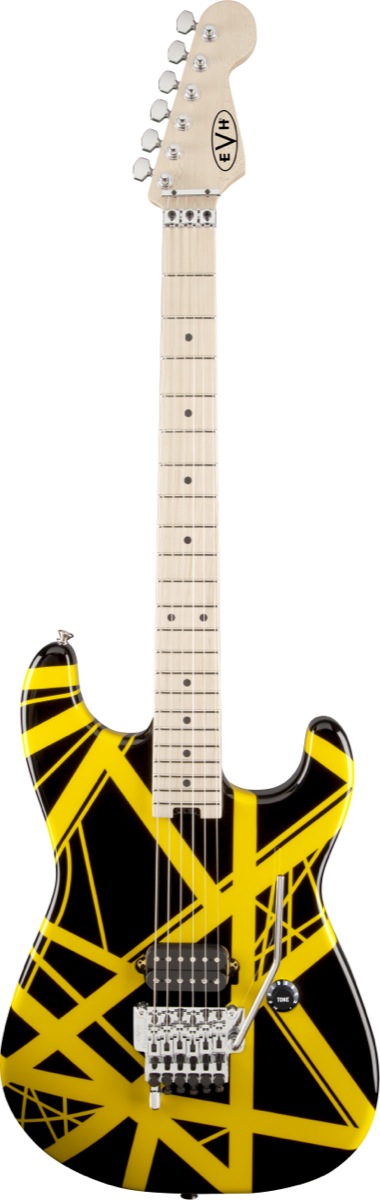 EVH EVH Eddie Van Halen Striped Series Electric Guitar - Black and Yellow
