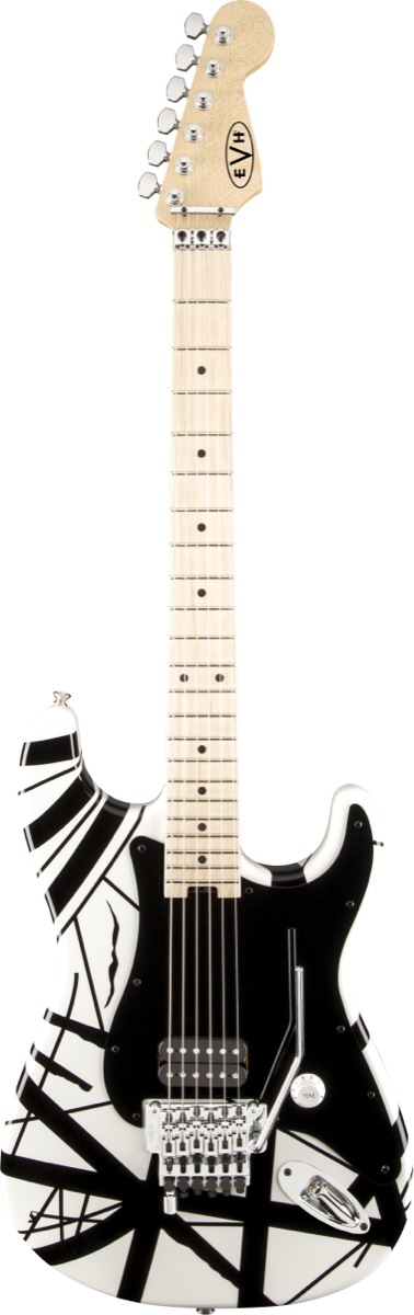 EVH EVH Eddie Van Halen Striped Series Electric Guitar - White and Black