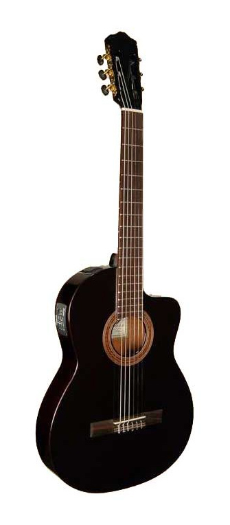 Cordoba Guitars Cordoba C5CET Classical Acoustic-Electric Guitar, Thin - Black