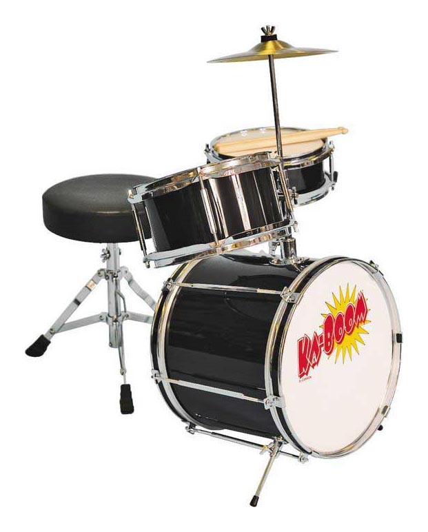 Cannon Percussion Cannon Percussion Ka-Boom Mini Drum Kit, 3-Piece - Black