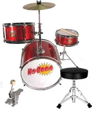 Cannon Percussion Cannon Percussion Ka-Boom Mini Drum Kit, 3-Piece - Red