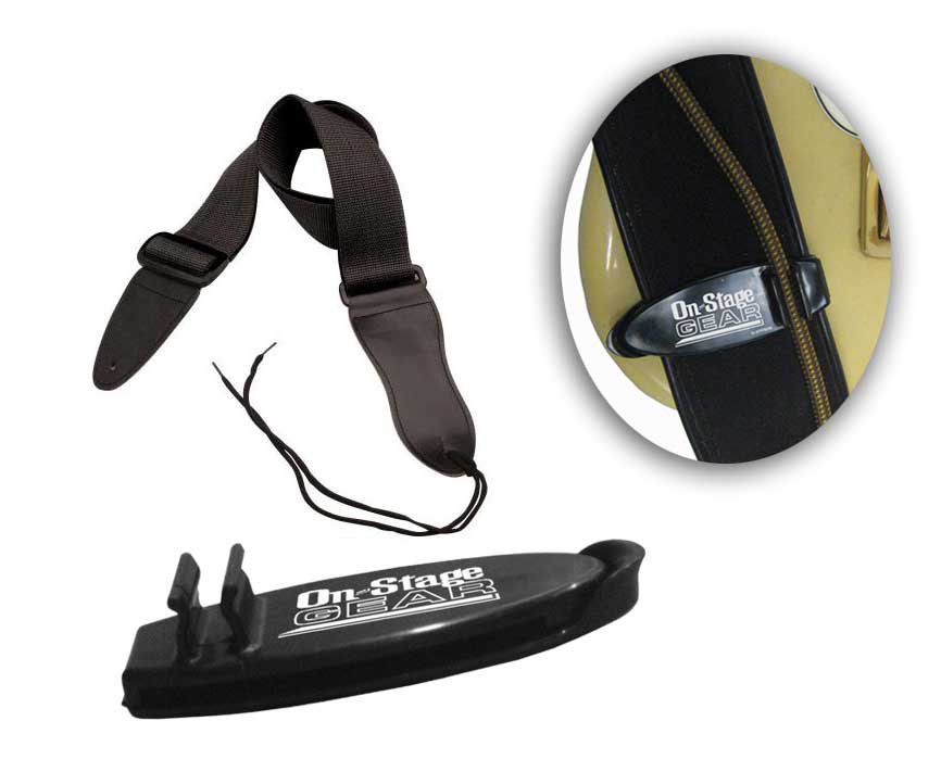 On-Stage On Stage GSA10 Guitar Strap w/Grip Clip - Black