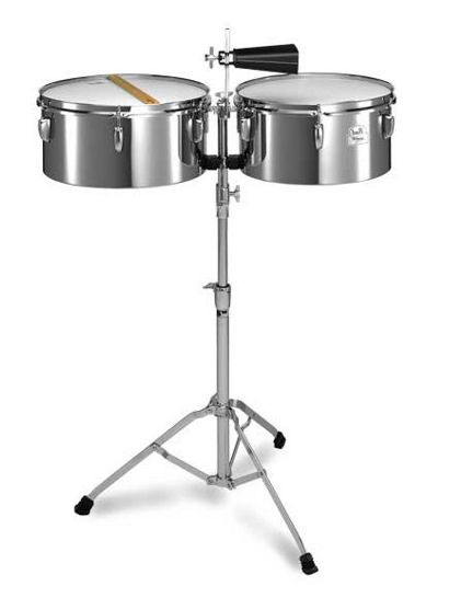 Pearl Pearl Primero Steel Timbales with Tilting Stand (13 and 14 Inch)