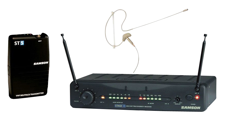 Samson Samson Stage 55 SW55VSCS VHF Wireless System, SE10TM Microphone