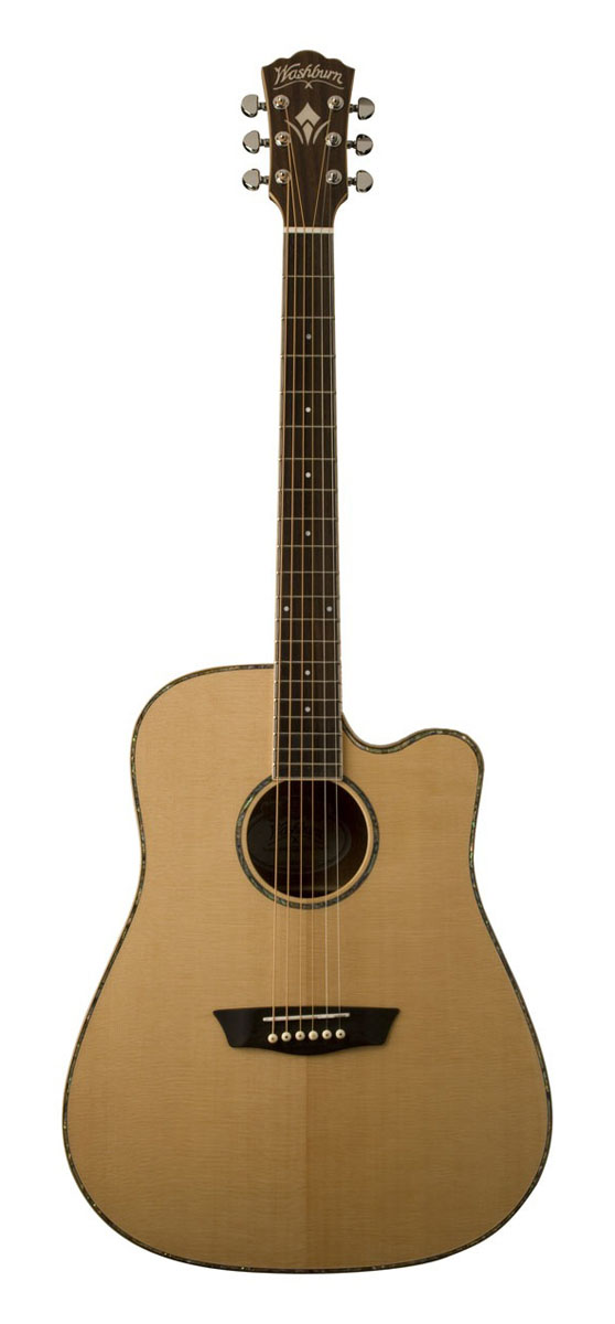 Washburn Washburn WD15SCE Acoustic-Electric Cutaway Dreadnought Guitar - Natural