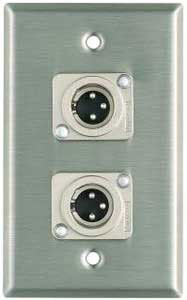 Pro Co Pro Co WP1008 Wall Faceplate with Dual Male XLR