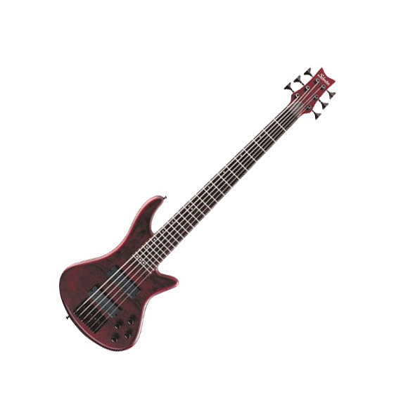 Schecter Schecter Stiletto Custom 6 Electric Bass Guitar - Vampyre Red Satin