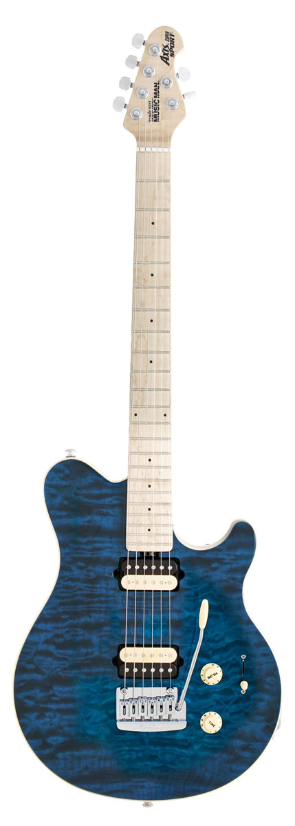 Music Man Music Man Axis Super Sport HH Electric Guitar - Transparent Blue