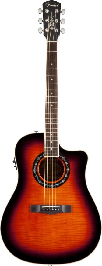 Fender Fender T-Bucket 300CE Flame Maple Acoustic-Electric Guitar - 3-Color Sunburst