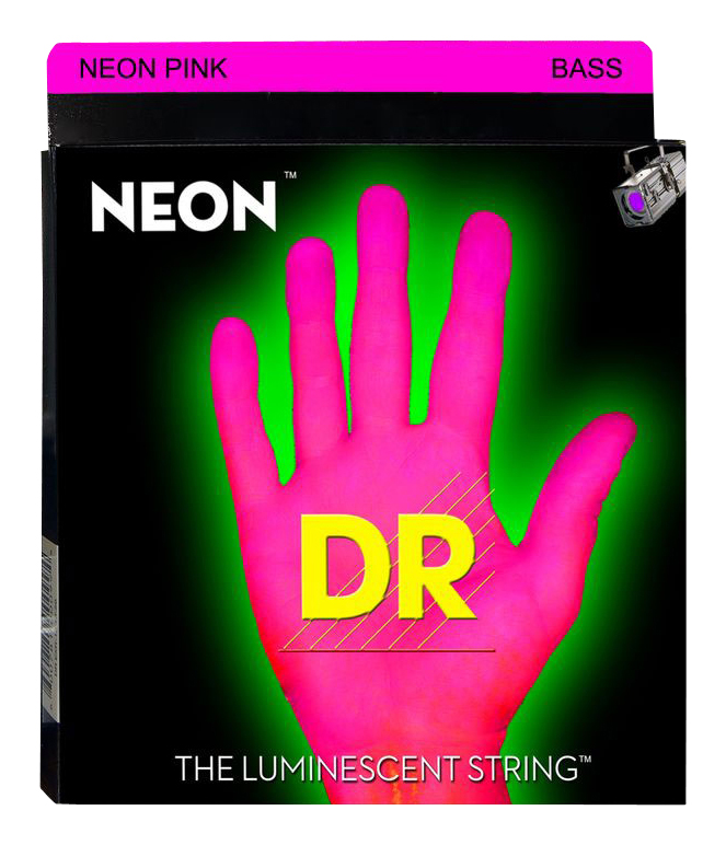 DR Strings DR Strings NEON HiDef Electric Bass Strings, 4-String - Pink (45-105)