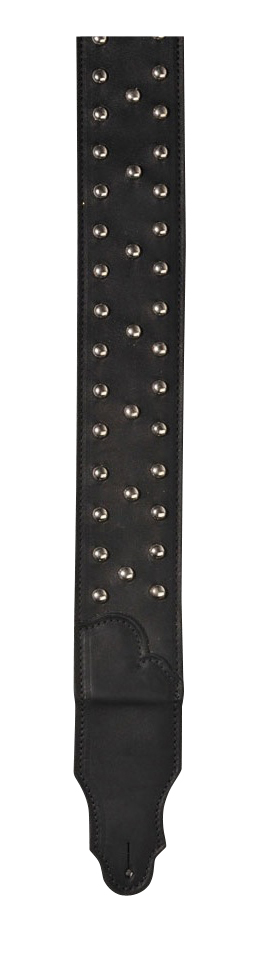 Franklin Straps Franklin Glover Leather Guitar Strap With Metal Studs, 2.5 in. - Black