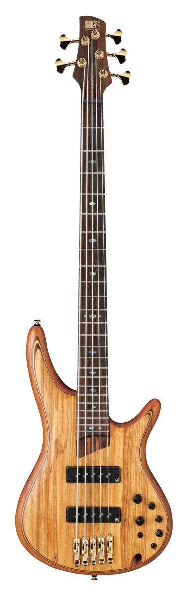 Ibanez Ibanez SR1205E SR Premium Electric Bass Guitar, 5-String  - Vintage Natural Flat